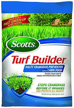 Scotts 31115 Turf Builder with Halts Crabgrass Preventer, 30-0-4, 15000 Square Feet Bag