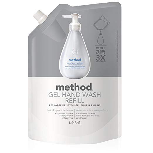 Method Gel Hand Soap Refill, Free   Clear, 34 Ounce