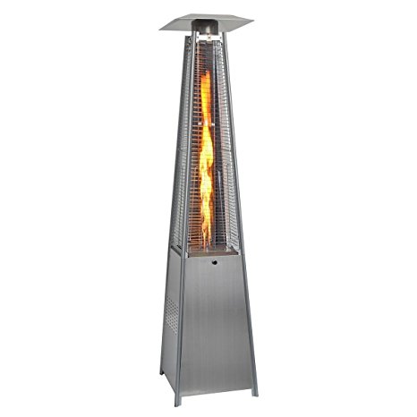 Giantex 42,000BTU Outdoor Pyramid Propane Glass Tube Dancing Flames Patio Heater