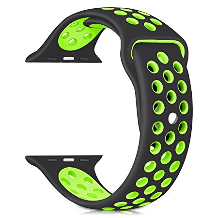For Apple Watch Nike Band Sports Soft Silicone Replacement Band For Apple Watch Series 3,Series 2,Series 1,Nike  ,Sport,Edition,M/L Size