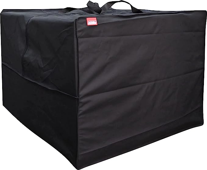 acoveritt Outdoor Square Cushion/Cover Storage Bag, Protective Zippered Storage Bags with Handles, 32''L x 32''W x 24''H Black