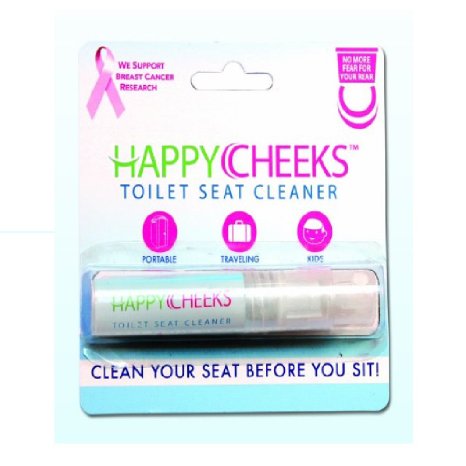 One (1) Happy Cheeks Toilet Seat Cleaner Spray - No More Fear for your Rear
