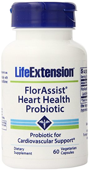 Life Extension Florassist Heart Health Probiotic Capsules, 60 Count