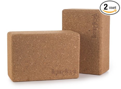 Set of 2 HemingWeigh Cork Yoga Blocks