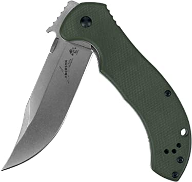 Kershaw Emerson CQC-K Pocket Knives, Manual Opening Folding Knife with Wave Shaped Feature, Multiple Styles