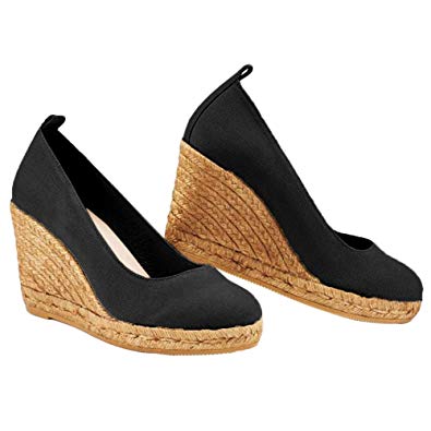 Seraih Womens Close Toe Espadrille Wedge Heel Sandals Fashion Summer Sandal Shoes