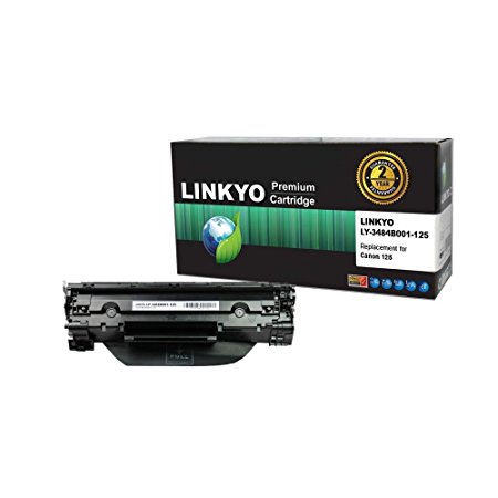 LINKYO Compatible Toner Cartridge Replacement for Canon 125 3484B001AA (Black)