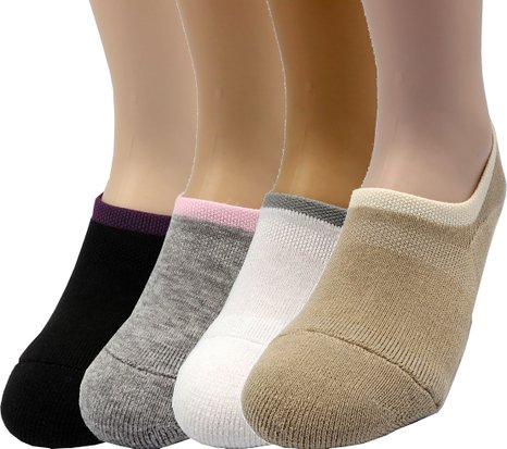 Pro Mountain Toe Cushion Sports Cotton No Show Socks for Women Double Y-Heel