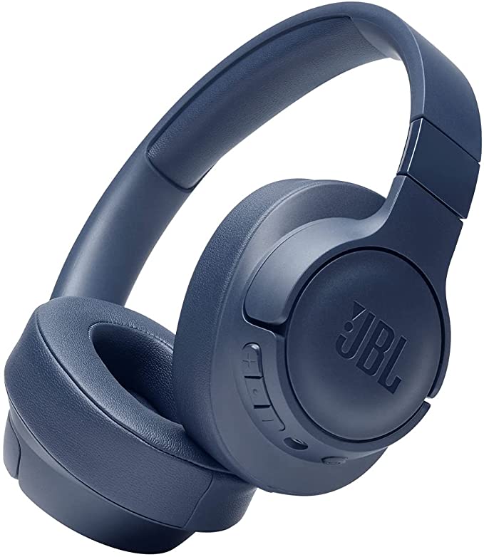 JBL Tune 710BT Wireless Over-Ear Headphones - Bluetooth Headphones with Microphone, 50H Battery, Hands-Free Calls, Portable (Blue)