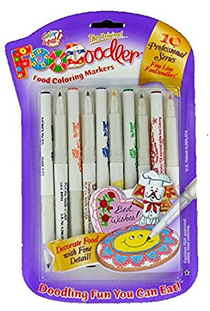 FooDoodler Food Coloring Markers - 10 Colors - Kosher (1, A) by Private Label