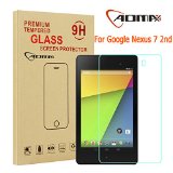 Aomax For Google Nexus 7 2nd 2013 Gen Tempered Glass Screen Protector Superslim 026mm9H Hardness Retail Package LG Nexus7 2nd Glass