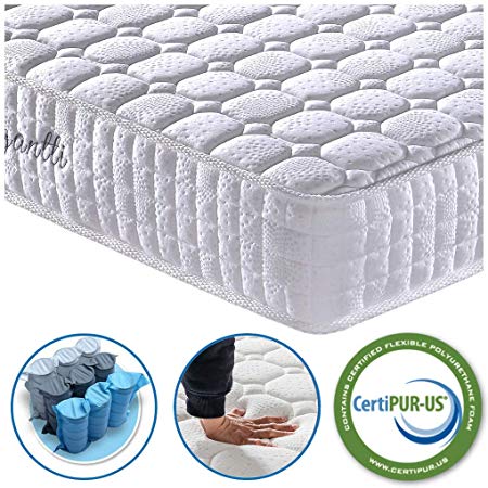 Twin Mattress Vesgantti 9.4 Inch Multilayer Hybrid Twin Mattress Styles Available, Ergonomic Design with Breathable Foam and Pocket Spring Medium Firm