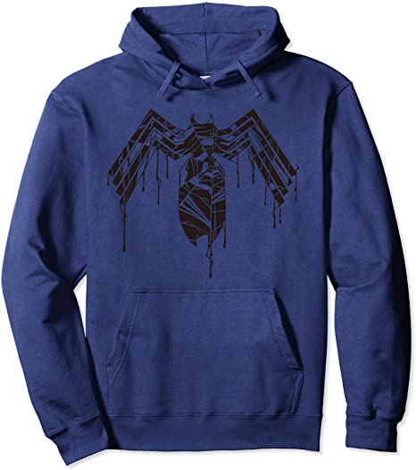 Marvel Venom Spider-Icon Dripping Paint Hooded Sweatshirt Pullover Hoodie