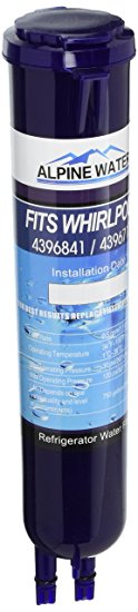 Estore Water Filter, Compatible with Whirlpool 4396841, 4396710, 4396711B, 4396842, 4396842B models, by ALPINE WATER