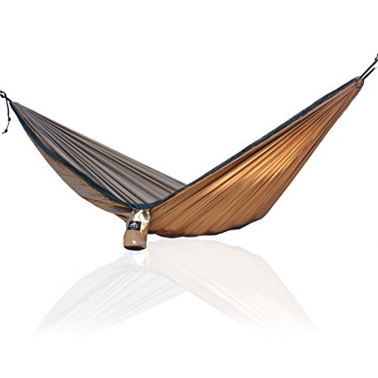 Outdoor Single Compact Nylon Camping Hammock | One Person Hammock with Straps and Steel Carabiners | Portable, Strong & Lightweight Hammock | Professional Camp Hammock| Trekk Lifetime Warranty