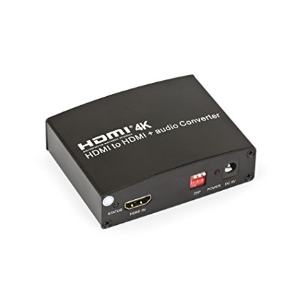 Expert Connect | HDMI Audio Extractor | 4K/2K, HDMI 1.4 | Coaxial / Optical (SPDIF / Toslink) / 3.5mm Stereo Jack | Splits HDMI input to HDMI video   Digital audio output / Analog Audio Output