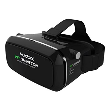 Vodool 3D VR Headset Virtual Reality Head Mount Glasses Mobile Phone 3D Movies and Game for Android or iPhone 6s/6 plus/6 Samsung Galaxy s5/s6/note4/note5 and Other 3.5"-6.0" Cellphones (MODE2)