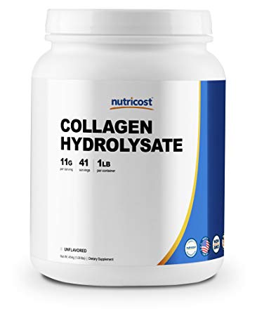 Nutricost Pure Collagen Hydrolysate (Bovine) Powder 1LB (454g)