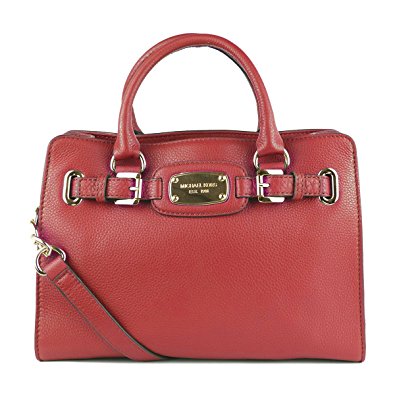 Michael Kors Genuine Hamilton Red Leather Med Tote Bag