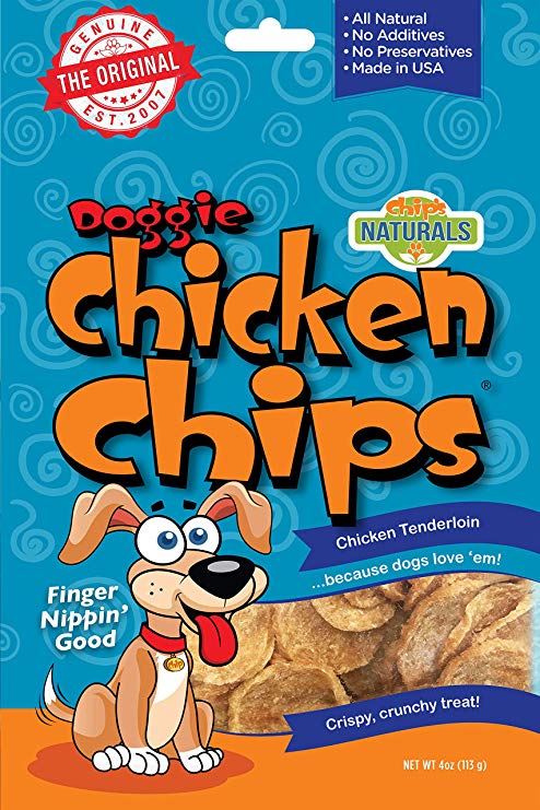 All Natural Chicken Chips- Dog Treats Made with USA Sourced Chicken