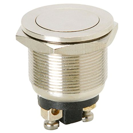 Momentary N.O. Metal Flat Flush Mount Push Button Switch