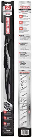 Motor Trend WP122 UltraFirm Precision Wiper Blade – High-Grade Natural Rubber, Metal Frame, 45 Degree Cut for Maximum Clarity (22 Inch)