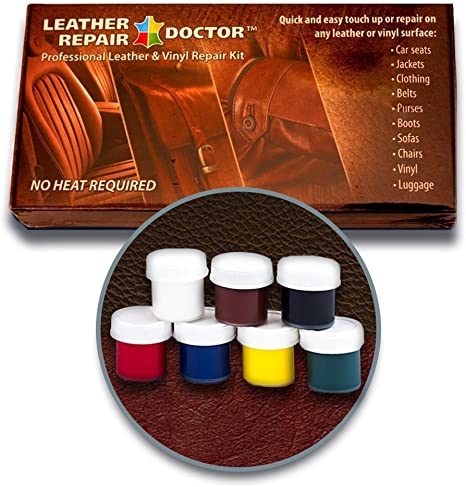 Leather Repair Doctor Complete DIY Kit | Premixed Glue & Paint All-in-ONE Professional Restoration Solution | Match Any Color, No-Heat | Sofa, Couch Chairs, Car Seats, Jacket, Boots, Belts, Purses