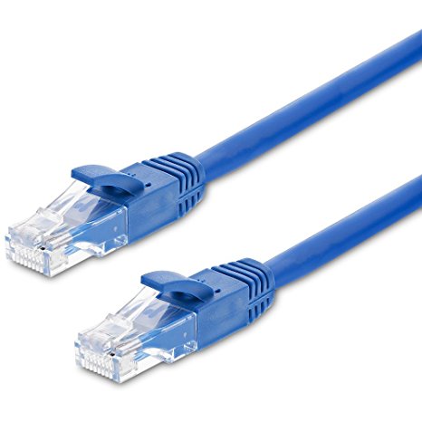 Fosmon Technology Blue Cat6 Ethernet LAN Network Cable (Male to Male) - 75ft