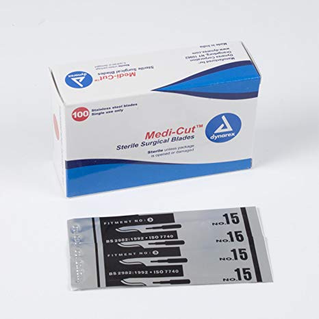 Dynarex Medicut Blades #15 100/Bx