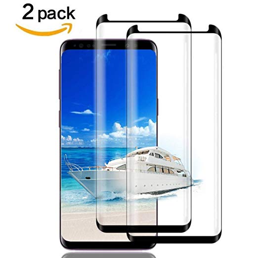 Androw [New Version] Samsung Galaxy S9 Plus Screen Protector, Mini S9 Plus Tempered Glass Screen Protector,3D Curved Edges 9H Hardness [Anti-Scratches] [Anti-Fingerprint] [Bubble Free][2 Pack]