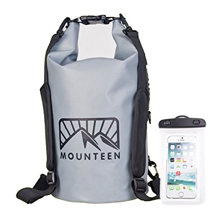 Waterproof Dry Bag By Mounteen: Roll Top Secure Sack To Keep Your Gear Safe From Water, Perfect For Beach Adventures And Sports, Adjustable Straps With Waterproof Phone Case, 3 Colors And 2 Sizes