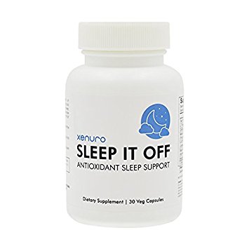 Xenuro Sleep It Off - Antioxidant Sleep Support - Natural Sleep Aid with Tart Cherry, SOD, L-Theanine, GABA, Melatonin, 5-HTP - Non Habit Forming Sleeping Pill