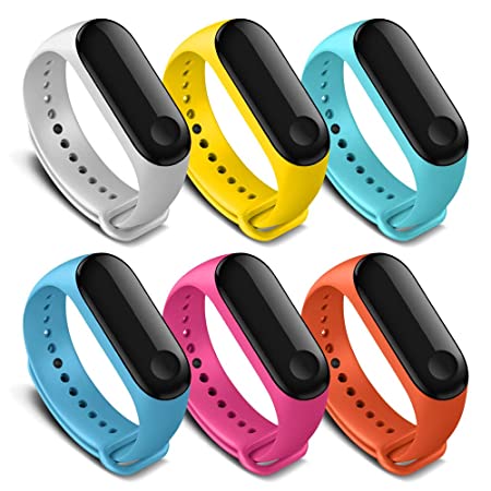 AWINNER Bands Compatible with Xiaomi Mi Band 4 Smartwatch Wristbands Replacement Band Accessaries Straps Bracelets for Mi4 (6 Colors)