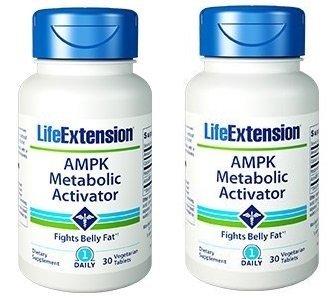 Life Extension Ampk Metabolic Activator 30 Vegetarian Tablets Pack of 2 Bottles