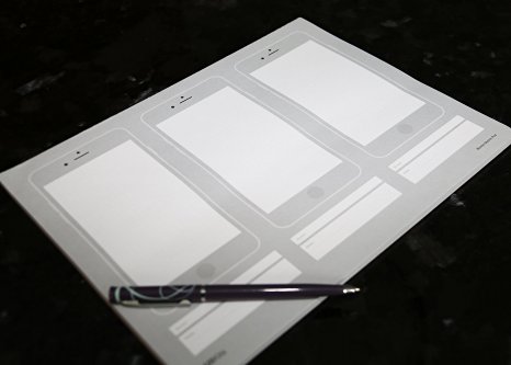 LIMITED OFFER! UI Sketchbook by UIKits ideal for use with UI Stencils - iPhone Sketchpad