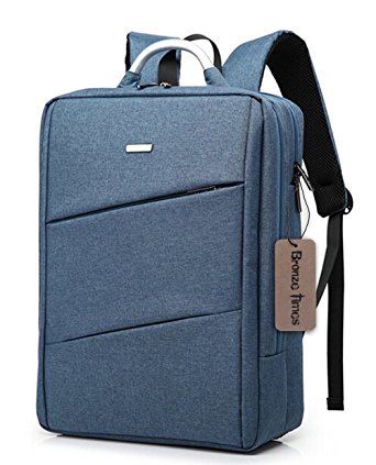 Bronze Times (TM) Premium Shockproof Canvas Laptop Backpack Travel Bag