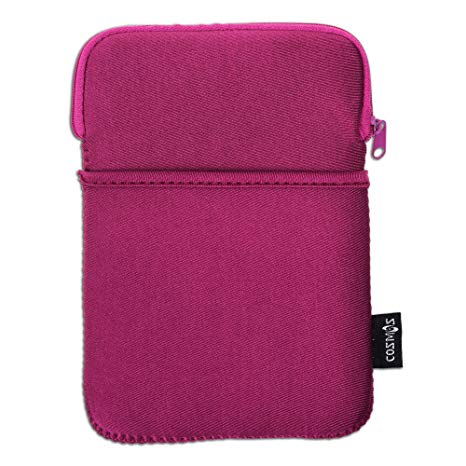 COSMOS Neoprene Protection Carrying Sleeve Case Bag for Kindle Paperwhite E-reader (Dark Pink)