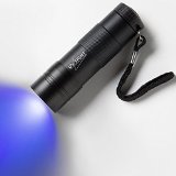 UV Sights Handheld Blacklight Stain and Urine Detector Torch The Best Ultra Violet Flashlight to Find Stains on Carpet Rugs or Furniture Material 3 x AAA Batteries Included and Inserted