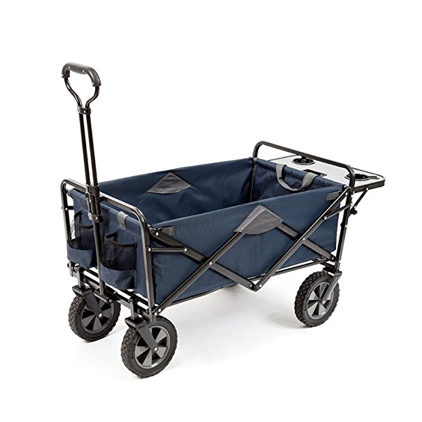 MAC Sports Folding Wagon with Folding Table, Blue