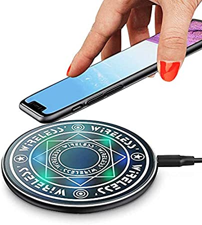 Fast Magic Wireless Charging Charger Pad | Ultra-Thin Slim Design for Qi Compatible Smartphones iPhone 11/11Pro/ProMax 8/8 Plus/X/XS/XS Max/XR Samsung S6/S6edge/S8/S8 Plus/S9/S9 /LG