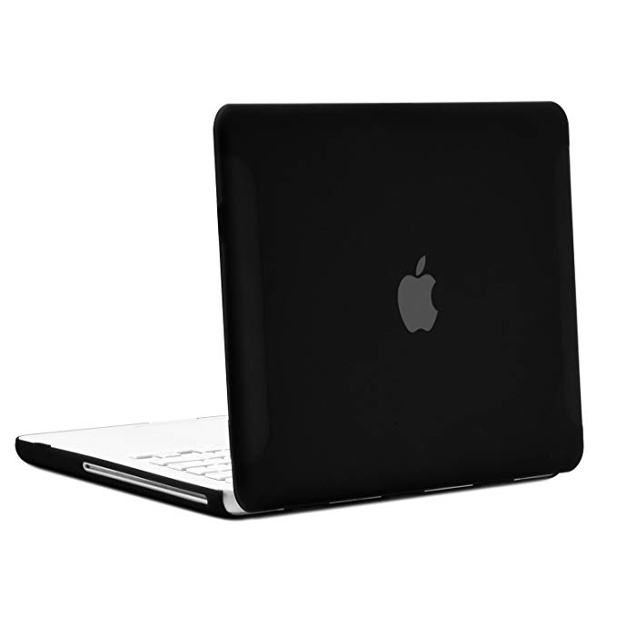 TopCase Rubberized Black Hard Case Cover for Macbook White 13" (A1342/Latest) with TopCase Mouse Pad (case NOT for 1st gen A1181 with mouse clicker)