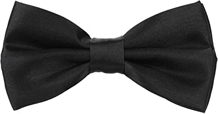 Yolev Black Bow Tie for Boy, Men Adjustable Pre-tied Bow Ties Set, Gift Idea for Adults & Children Classic Adjustable Bow Tie