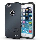 JOTO iPhone 6 Plus 55 Armor Case - iPhone 6 Plus 55 Hybrid Dual Layer Armor Cover Case with Kickstand Flexible TPU  Hard PC Exclusive for Apple iPhone 6 Plus 55 inch Dark Blue Black