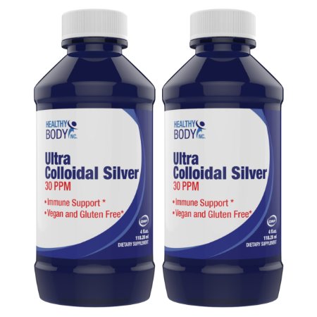 2 Bottles Pure Colloidal Silver 30 PPM Vegan and Gluten Free Liquid Silver