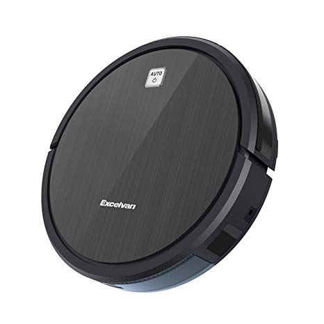 EXCELVAN 1600Pa Robotic Vacuum Cleaner with HEPA - HIGH Suction, Self-Charging Robot Vacuum Cleaner for Carpets, Hard Floors with Drop-Sensing Technology & Extremely Quiet