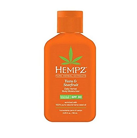 Hempz YUZU & STARFRUIT Daily Herbal Moisturizer with SPF 30, 2.25 Ounce