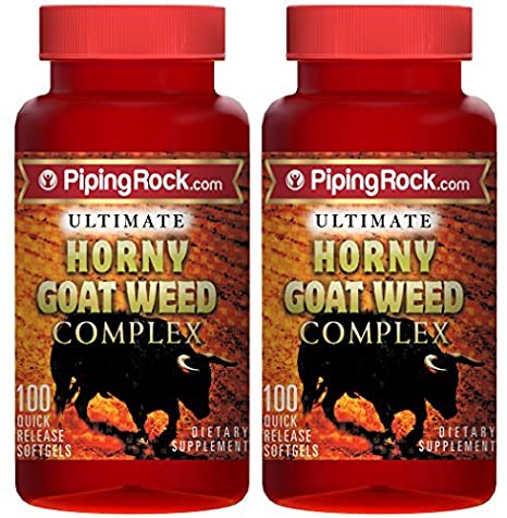 Ultimate Horny Goat Weed Complex 200 Capsules by Piping Rock Health Products