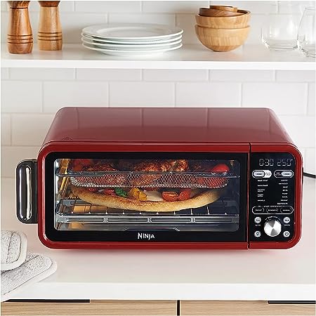 Ninja SP351 Foodi Smart 15-In-1 1800W XL-Sized Digital Display Smart Cooking Air Fry Countertop Oven with Dual Heat Technology (Cinnamon)