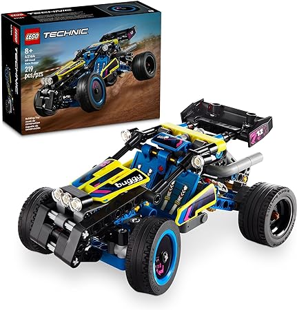 LEGO Technic Off-Road Race Buggy Buildable Car Toy, Cool Toy for 8 Year Old Boys, Girls and Kids who Love Rally Contests, Race Car Toy Featuring Moving 4-Cylinder Engine and Working Suspension, 42164