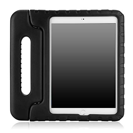 MoKo iPad Air 2 Case - Kids Shock Proof Convertible Handle Light Weight Super Protective Stand Cover Case for Apple iPad Air 2 9.7" 2014 Released Tablet (Not fit iPad Air 2013 Released), BLACK